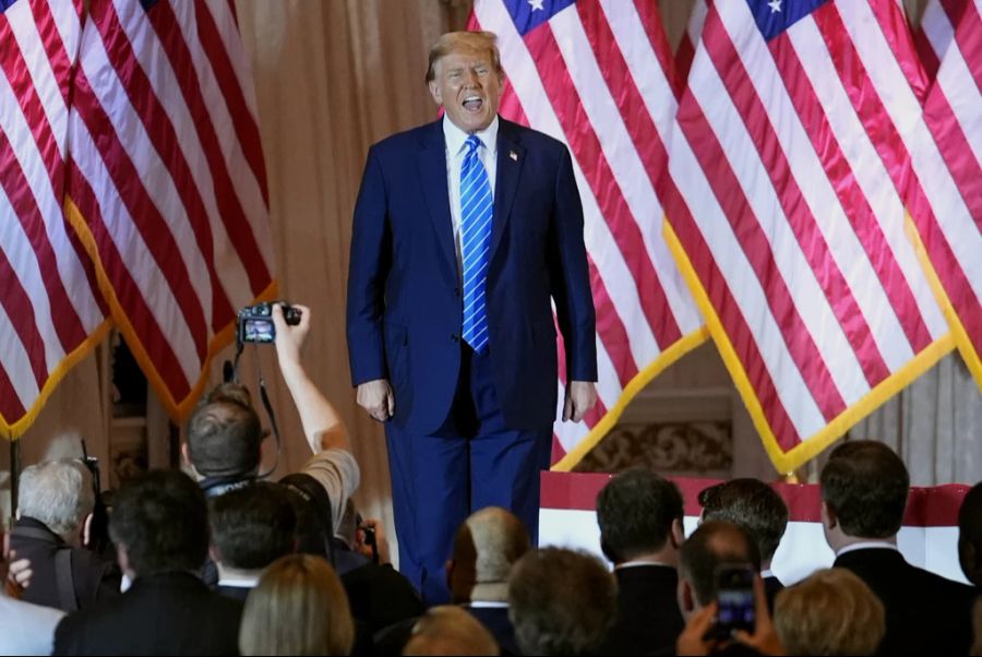 Donald Trump bei seiner Siegesrede im Mar-a-Lago.