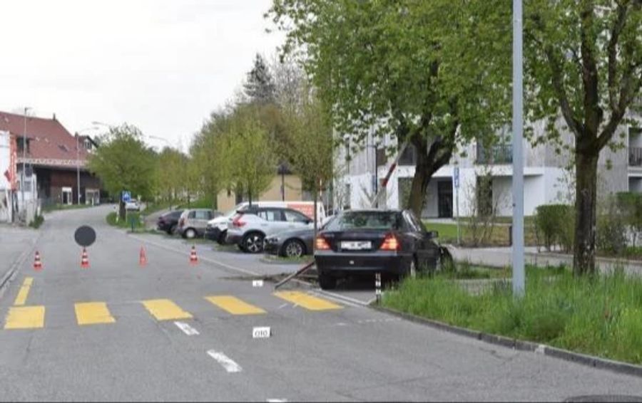 Fahrzeug in Unfallendlage