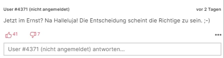 Für einige ist dieser Entscheid der Richtige.