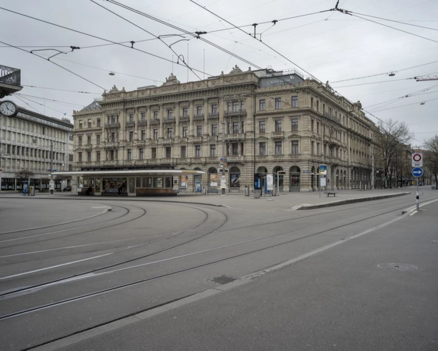 Paradeplatz menschenleer Pandemie