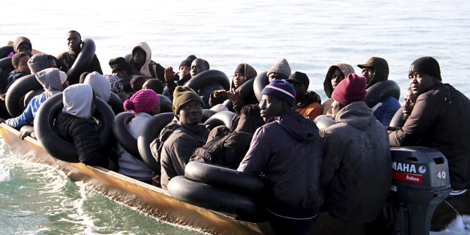 Migranten auf Boot