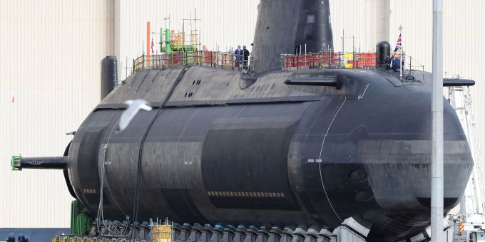 Ein britisches Atom-U-Boot der Astute-Klasse, hier die «HMS Audacious» auf einem Archivbild aus dem Jahr 2017. Ein britisches Atom-U-Boot der Astute-Klasse, hier die «HMS Audacious» auf einem Archivbild aus dem Jahr 2017.