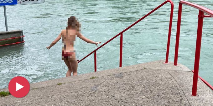«Gefährlich» - Berner baden trotz Hochwasser in Aare – Retter warnen
