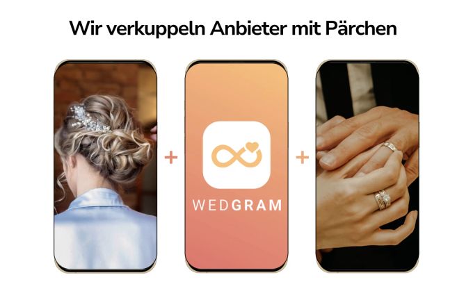Mit der App «Wedgram» soll die Hochzeitsplanung vereinfacht werden. Anbieter von Dienstleistungen sollen mit heiratenden Pärchen in Verbindung gebracht werden. wedgram