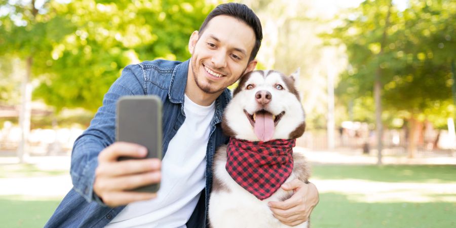 Selfie mit Hund