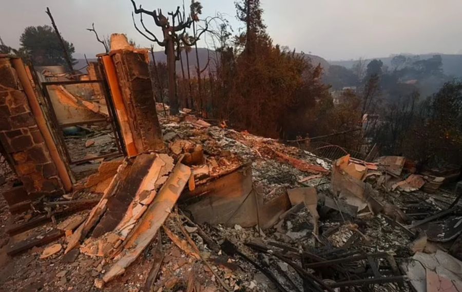 Die Villa von TV-Star Heidi Montag wurde von den Flammen erwischt.