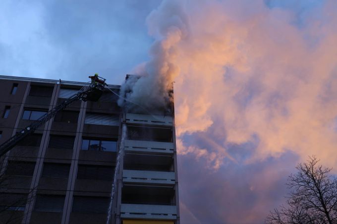 Die Feuerwehr konnte den Brand löschen. Feuerwehreinsatz