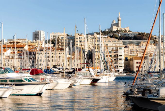 Im 19. Jahrhundert war der Alte Hafen das zentrale Wirtschaftszentrum von Marseille. hafen marseille
