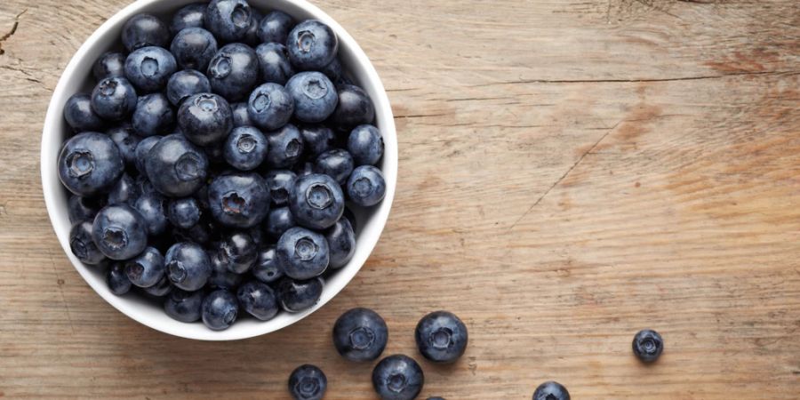 Schüssel mit Blaubeeren