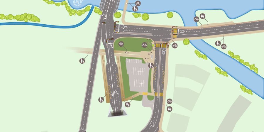 Weniger Strassenquerungen