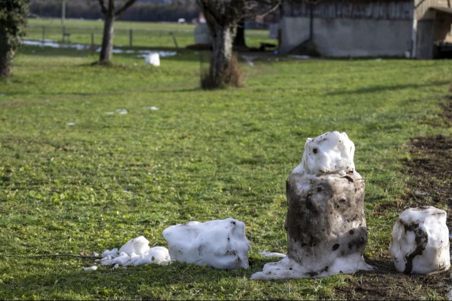 Doch lange hielt die Freude über den Schnee nicht an. Es wurde schnell wieder deutlich wärmer.