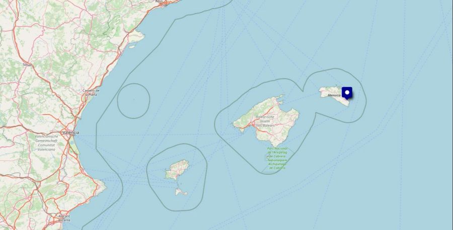 Unfall Menorca Karte