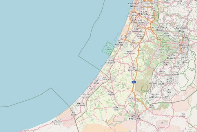 Naama leistete ihren Armeedienst ab, als sie aus Israel entführt wurde. Israel Gaza Karte