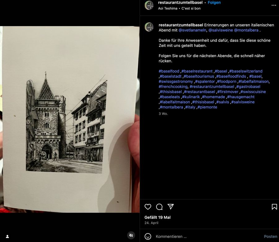 Zeichnung Restaurant Zum Tell