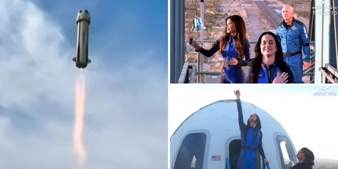 Sie schrien - Katy Perry und Bezos-Verlobte im All: Die besten Bilder!