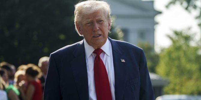 US President Trump departs for Scotland