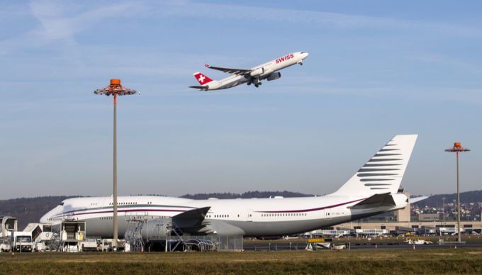 Air Force One Trump: Donald Trump hat sich eine solche Boing 747-8s der Regierung Qatars angeschaut (Symbolbild). Air Force One Trump