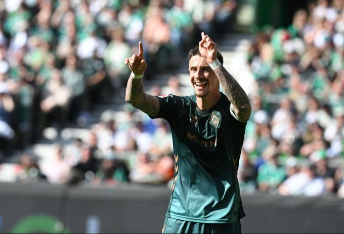 Unter Ole Werner ging es für Werder Bremen (hier mit Marco Friedl) stets begrauf. Werder Bremen