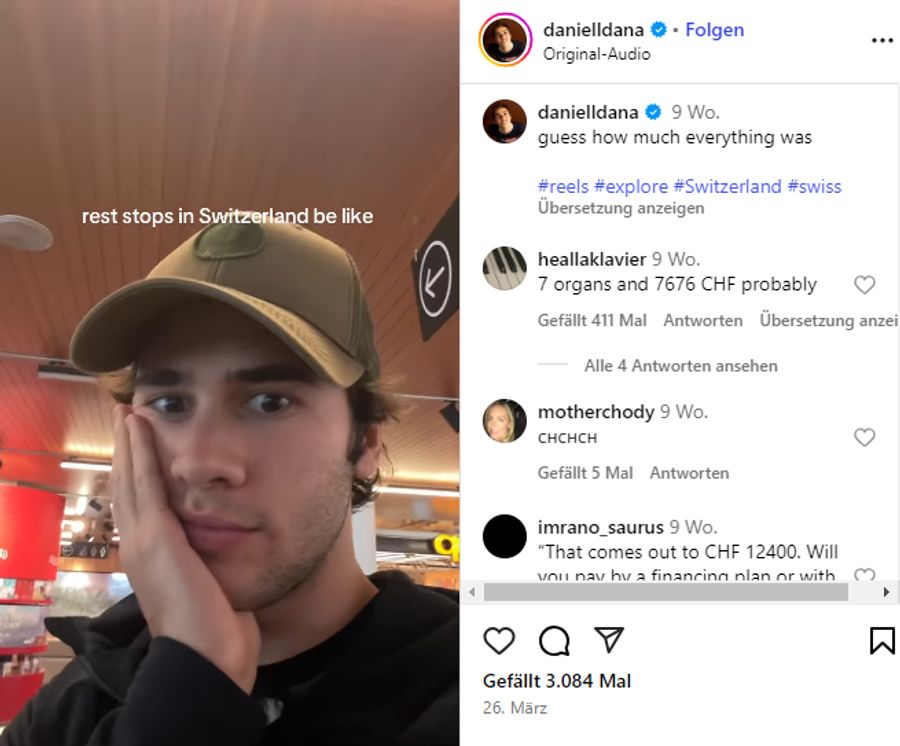 Schweiz Raststätten Influencer