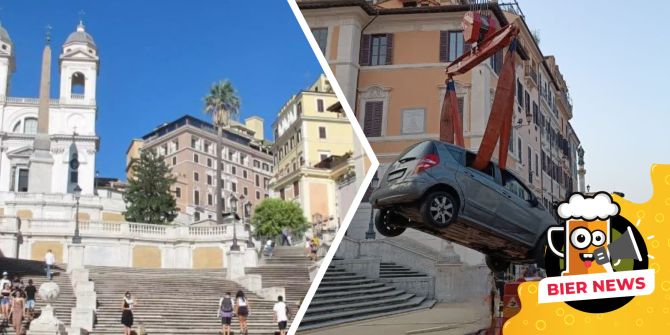 Spanische Treppe Rom Auto