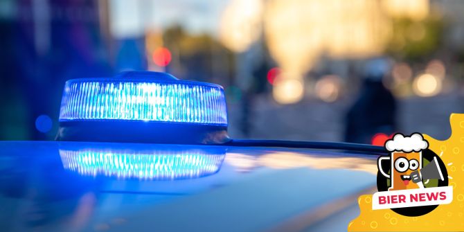 Blaulicht auf Autodach
