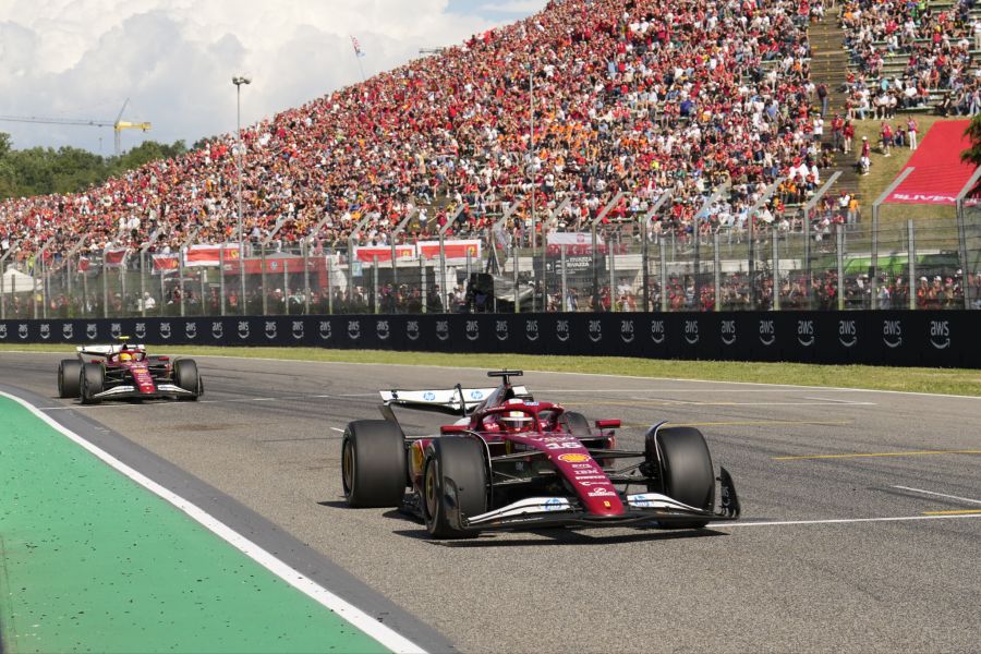 Leclerc Hamilton Ferrari Imola