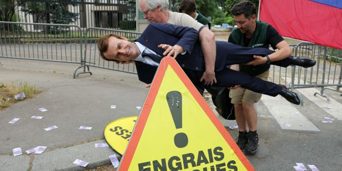 Wachsfigur von Präsident Macron
