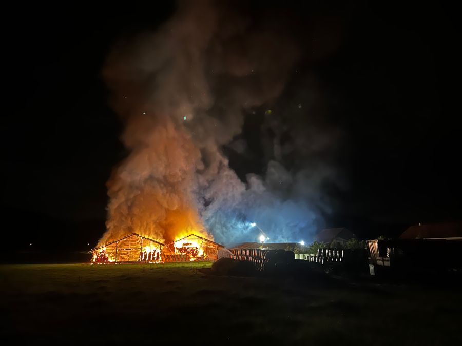 Bei dem Brand im landwirtschaftlichen Betrieb wurden keine Tiere und keine Menschen verletzt.