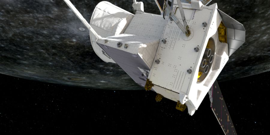 Die Merkursonde Bepicolombo ist seit acht Jahren unterwegs. (Symbolbild, künstlerische Darstellung)