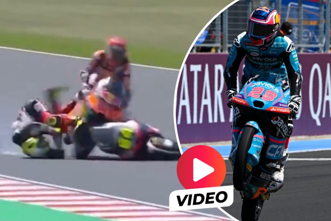 Moto3 Ungarn Rote Flagge