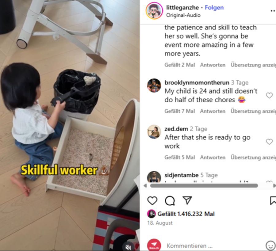 Im Haushalt macht ihr so schnell niemand etwas vor – selbst das Katzenklo reinigt sie mühelos.