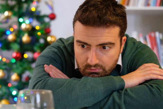 Trauriger Mann, Weihnachten