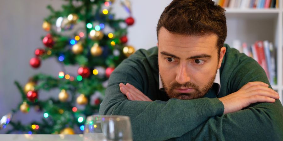 Trauriger Mann, Weihnachten