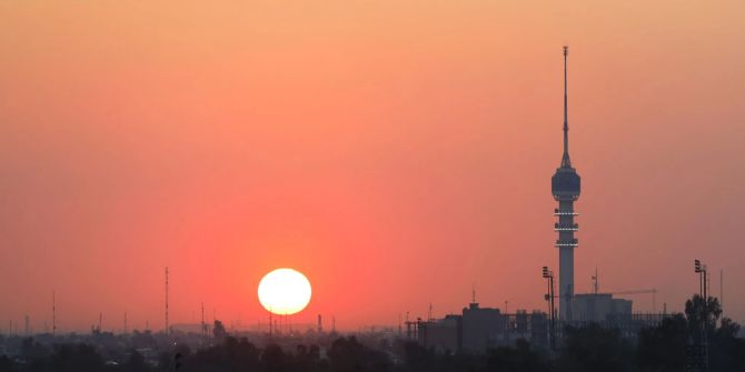 Sonnenuntergang Bagdad Minarett