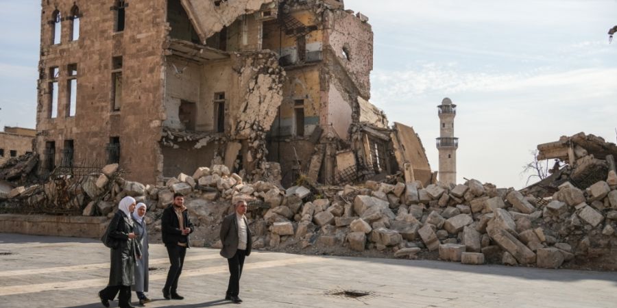 Nicht überall in Syrien ist eine Rückkehr zumutbar. Aleppo, die zweitgrösste Stadt des Landes, ist nach jahrelangen Kämpfen grösstenteils zerstört. (Bild von Ende November 2025)