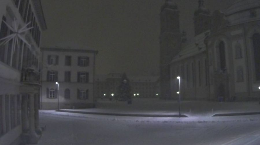 Auch in St.Gallen sind die Strassen weiss.