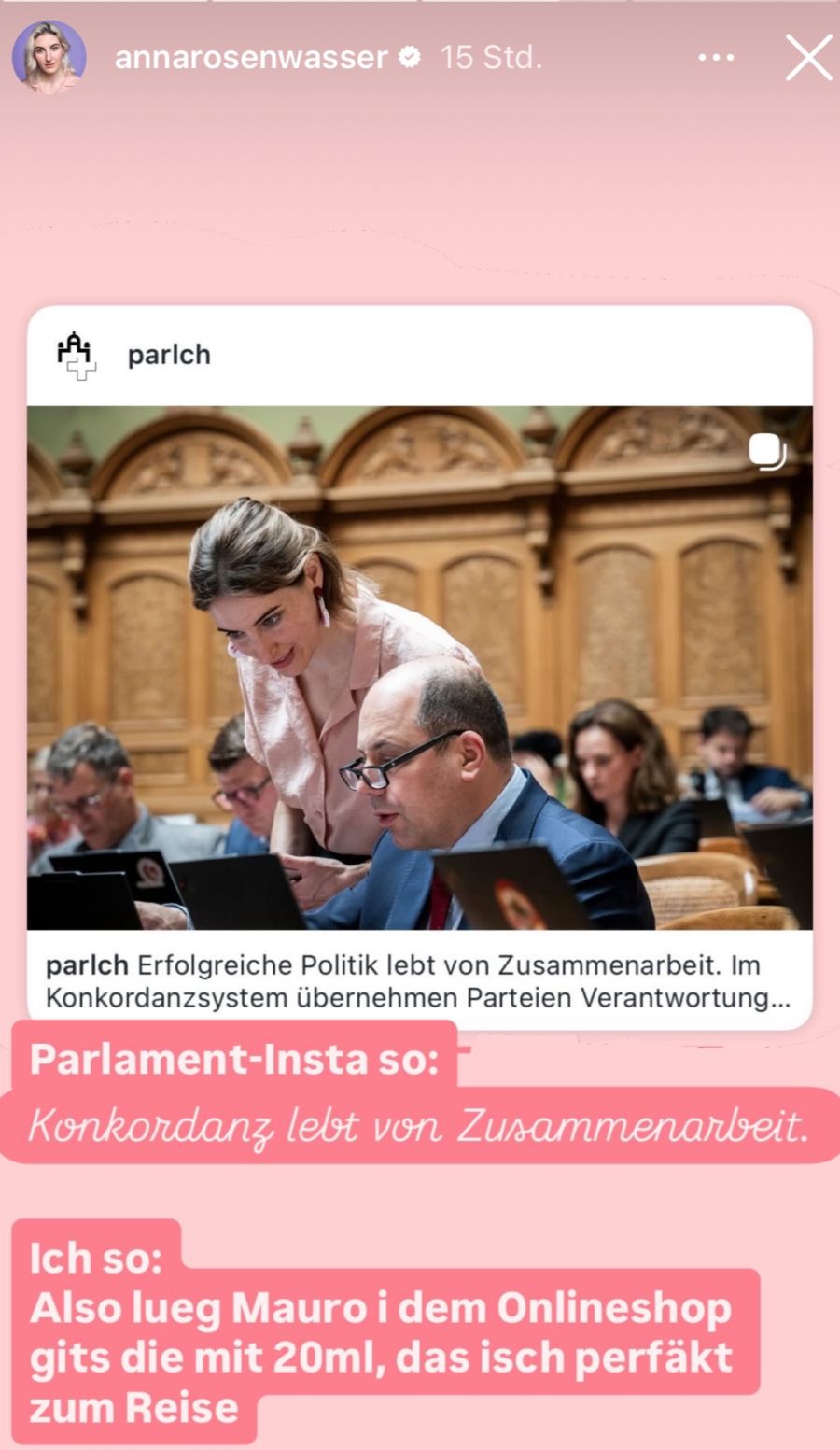 Es ging um das Bestellen von Hafermilch in Mini-Portionen.