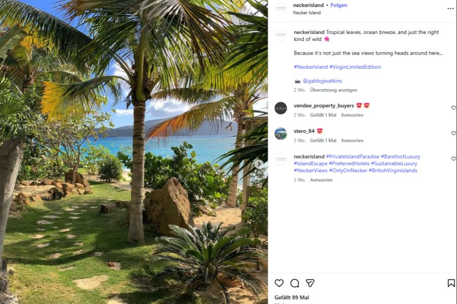 Es wurde heftig spekuliert, dass Fergie sich auf Necker Island aufhalten könnte.