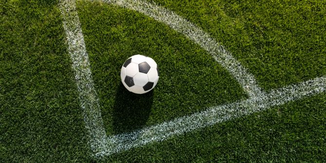 Fussball Ecke Fussballfeld Rasen