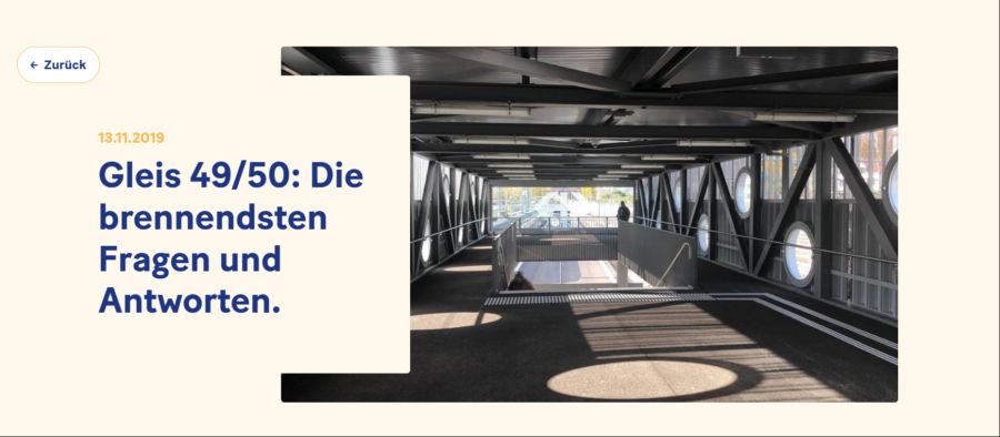 Noch Fragen? Auf der ZBB-Website werden extra alle Unklarheiten zum Gleis 49 behandelt.