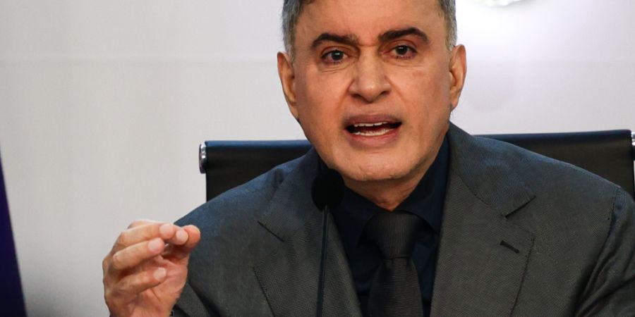 Tarek William Saab, Generalstaatsanwalt von Venezuela, spricht auf einer Pressekonferenz. Foto: Javier Campos/dpa