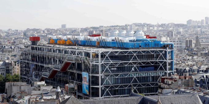 Das 1977 eröffnete Centre Pompidou. Centre Pompidou