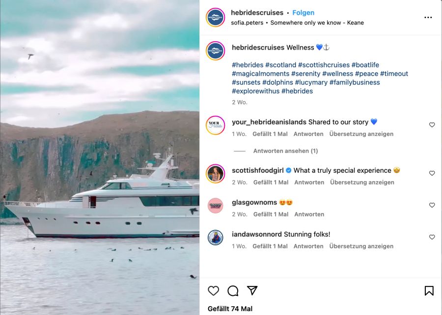 Lucy Mary, Instagram hebridecruises