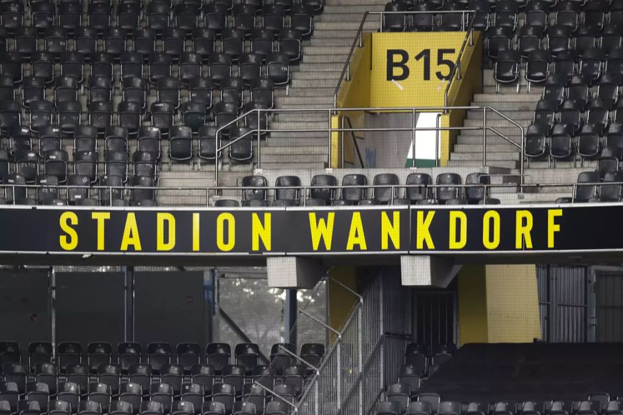 Zuschauer waren im Stadion Wankdorf keine zugelassen.