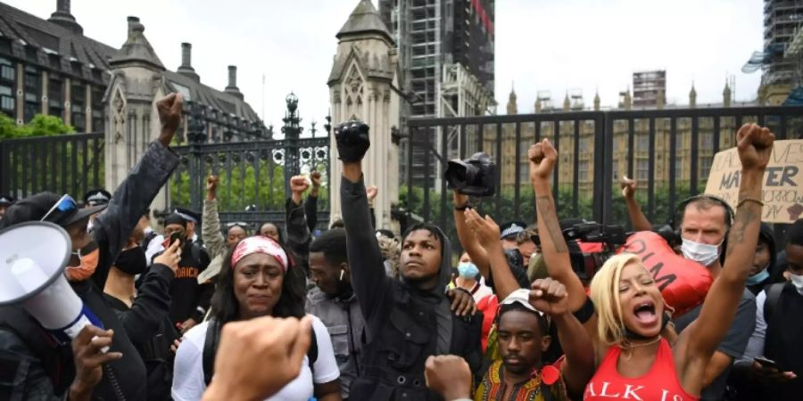 Protest gegen Rassismus im Londoner Hyde Park