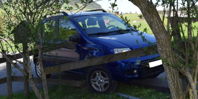 Der Fahrzeuglenker blieb unverletzt. Am Fahrzeug und dem Zaun entstand Sachschaden in der Höhe von mehreren Hundert Franken.