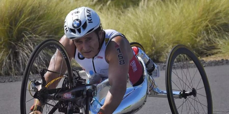 Alessandro Zanardi hatte mit seinem Handbike einen schweren Unfall. Foto: Mark J. Terrill/AP/dpa