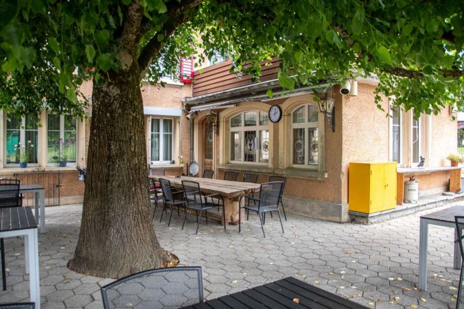 Die Terasse des Huberstüblis.