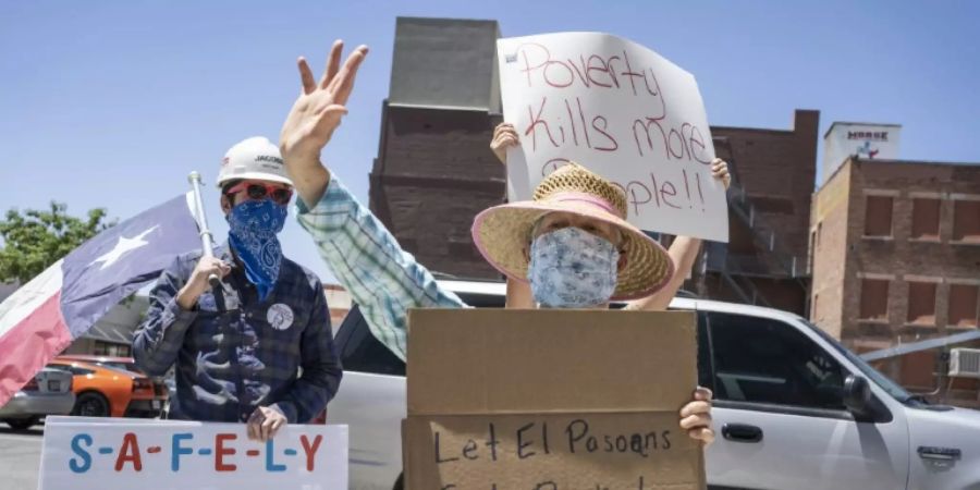 Protest gegen Corona-Restriktionen in Texas