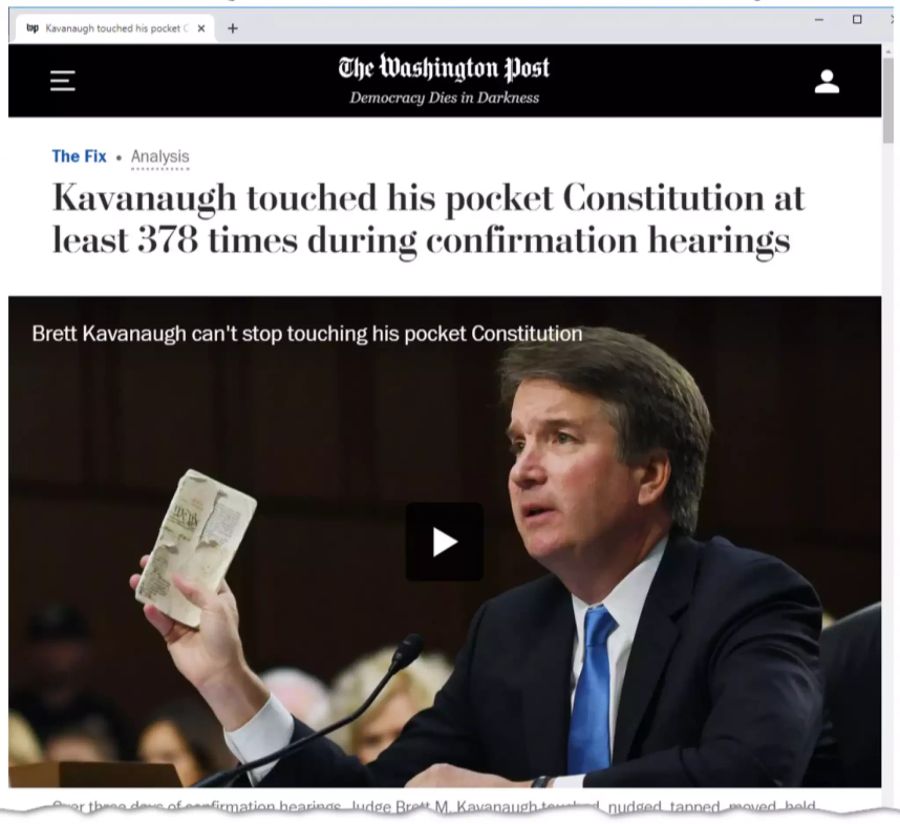 Brett Kavanaugh Verfassung